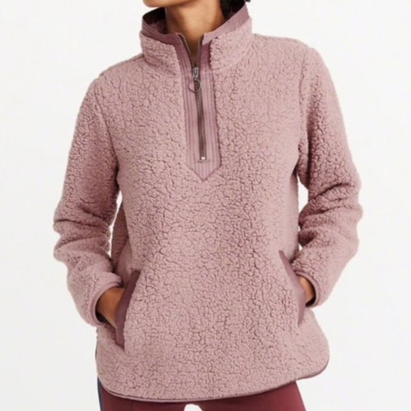 Abercrombie & Fitch Tops - Abercrombie &Fitch Half Zip Sherpa Sweatshirt